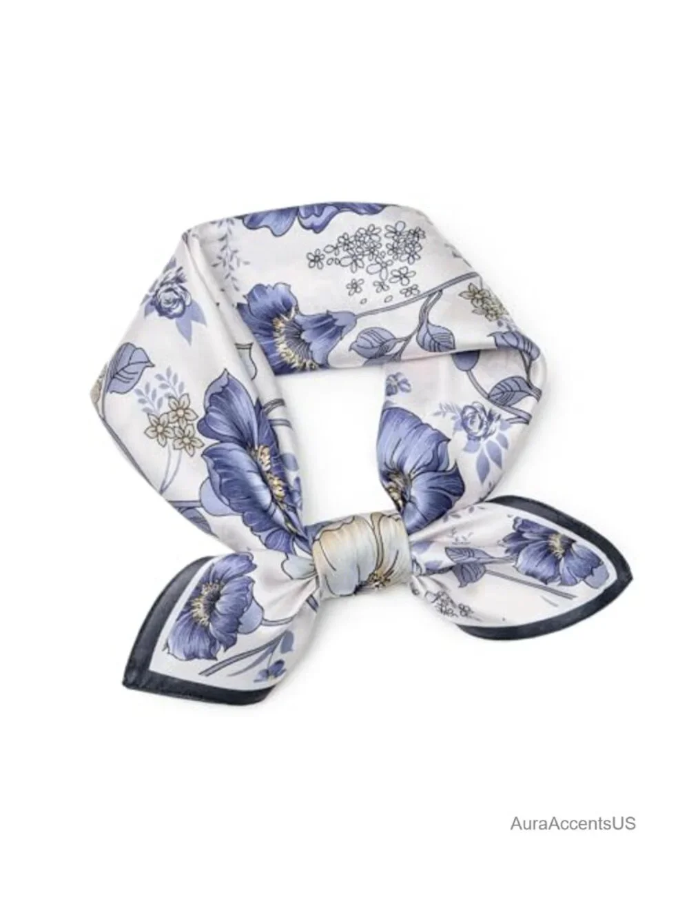 100% Mulberry Silk Square Scarf 25.6